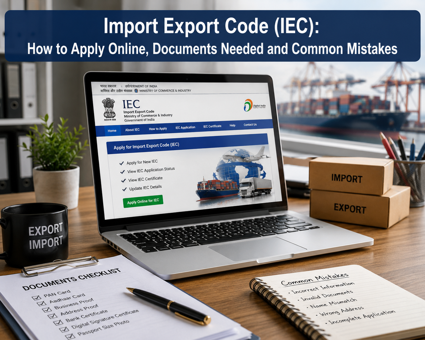 Import Export Code- How To Apply Online, Documents Needed And Common Mistakes